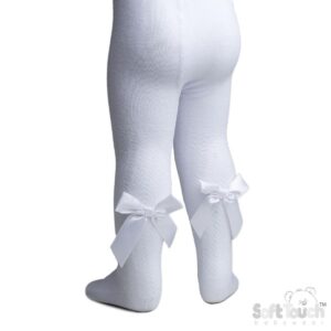 White Bow Tights (T120) - 0-3 Months