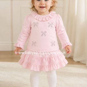 Mintini Girls Pink Velour Skirt Set (7495)