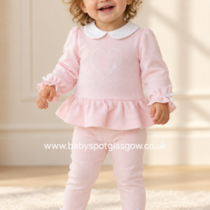 Deolinda Girls Pink Love Leggings Set (730)