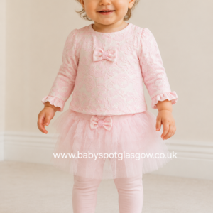 Mintini Girls Pink Tutu Leggings Set (7478)