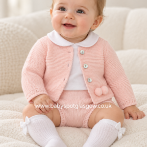 3 Piece Pink Knitted Jam Pant Set (VK10)